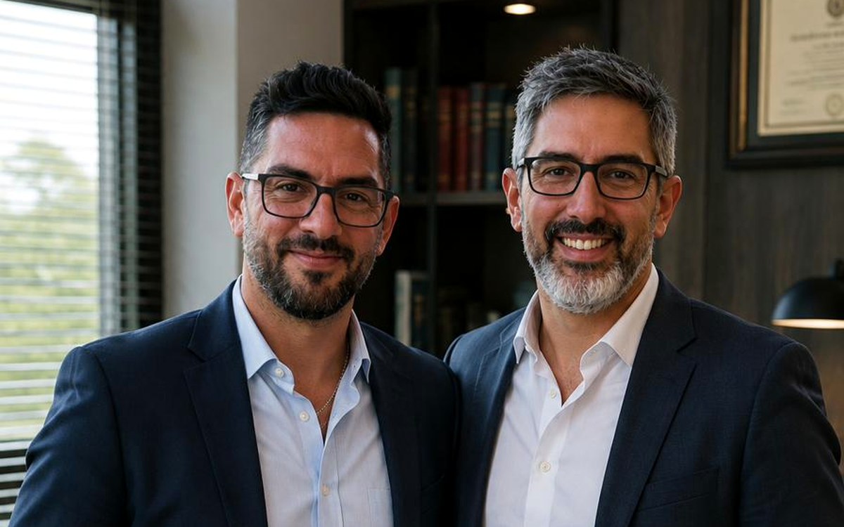 Diego junto a su hermano Pablo
